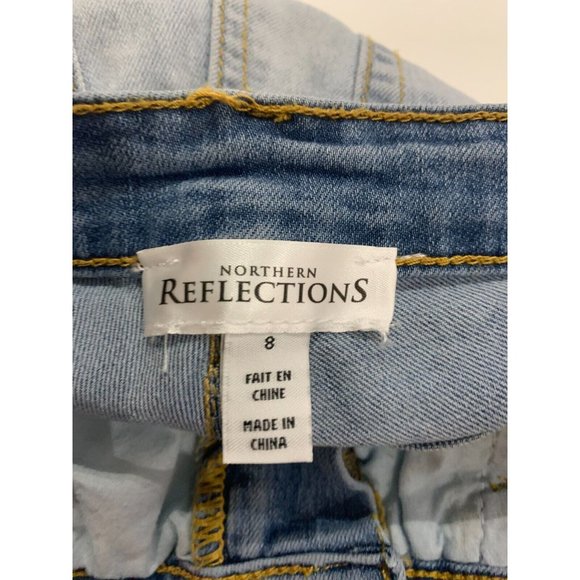 Northern Reflections Women Size 8 Crop Straight floral Embroidered jeans 29 x 24 - Picture 6 of 13